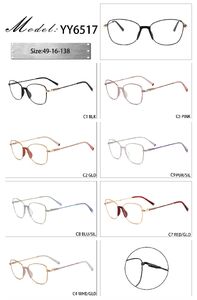 Metal frame with soft nose pad and spring hinges YY6517-DA