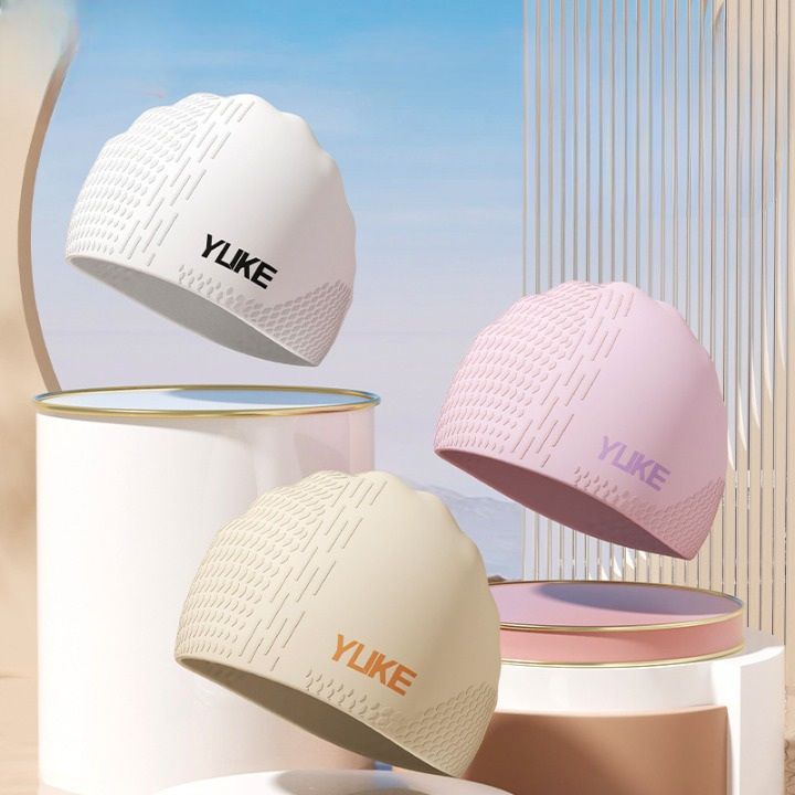 Silicone waterproof swimming cap for adults 021-YU