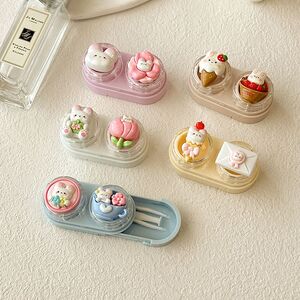 Mini soft contact lens kit retractable W-CT45草莓兔花