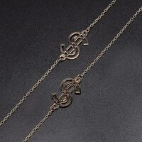 Металлическая нескользящая цепочка золотого цвета, со знаком доллар, для очков и масок GL552
