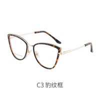 Combined frame (metal + TR90) or glasses with blue light protection, with spring hinges FA87066