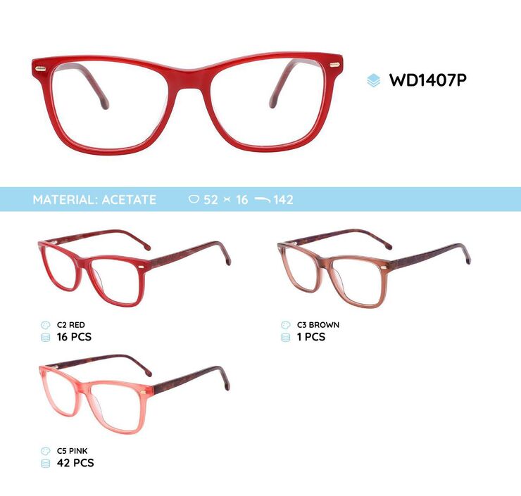 Plastic acetate eyeglasses frame foe women WD1407P