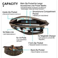 Eyeglasses genuine leather bag with strap MC1035