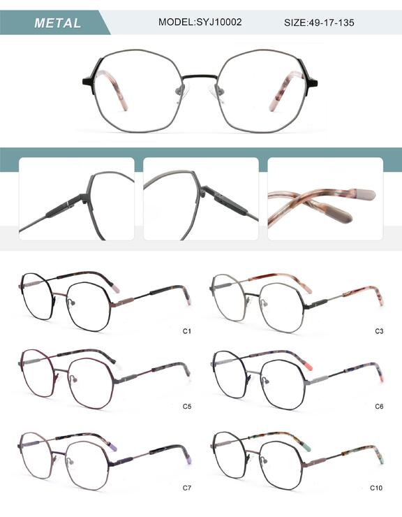 Metal frame for women with spring hinges SYJ10002-DA