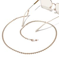 Металлическая нескользящая цепочка золотого цвета, круглая, для очков и масок GL1487