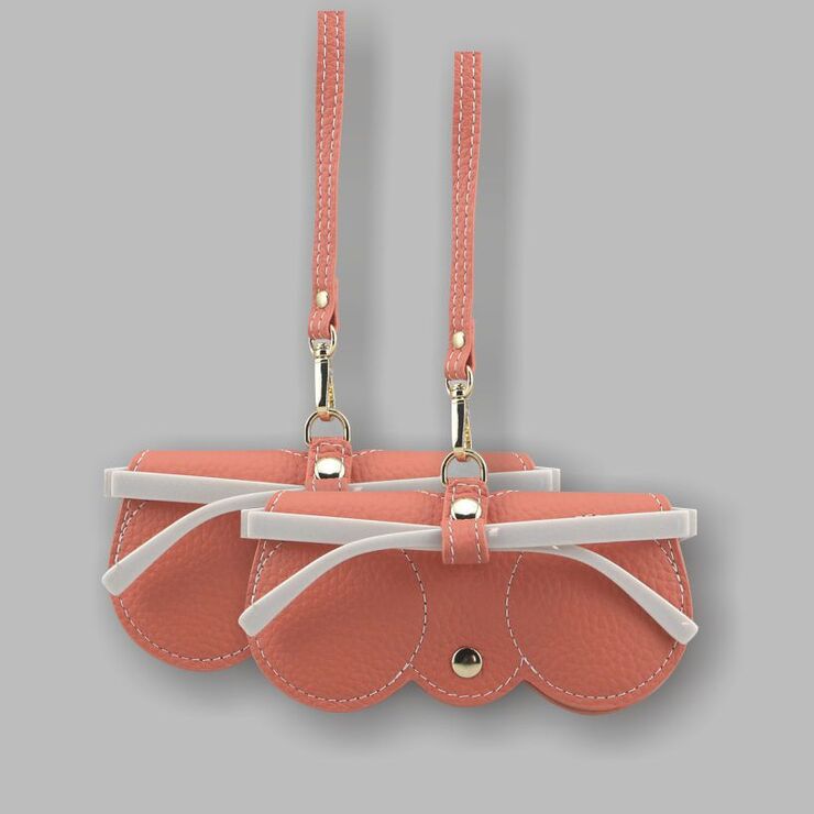 Genuine leather glasses case with microfiber lining ZY001