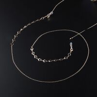 Gold-colored metal non-slip chain, for glasses and masks GL949