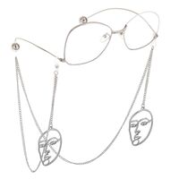 Metal non-slip chain, with pendant cross with mask, for glasses and masks GL732