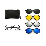 Оправа El Dorado с комплектом поляризационных солнцезащитных насадок (клипон) на магните 2280 (5 штук)