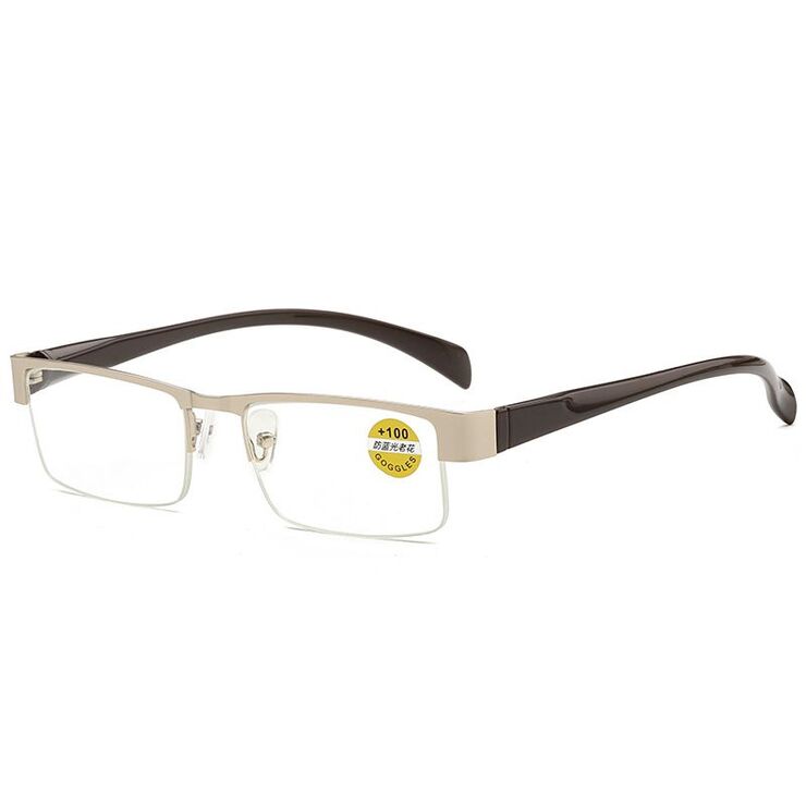 Metal eyeglasses for reading 89863 with Blue ray cut, diopters from +1.00 to +4.00