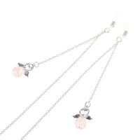 Металлическая нескользящая цепочка, с подвеской ангел из горного хрусталя, для очков и масок GL825