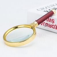Magnifier, magnifying glass with handle 金-木80-XX, diameter: 65 mm, magnification: 6X