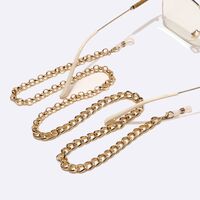 Gold-colored metal non-slip chain, round and thick, for glasses and masks GL184