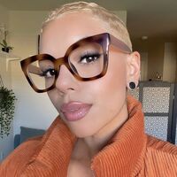 Metal glasses with blue light protection for women 0927-PN