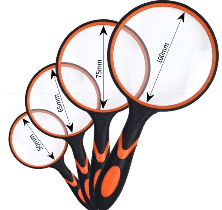 Лупа в силиконовом ободке со стеклянной линзой MAGNIFIER HPDC GLASS