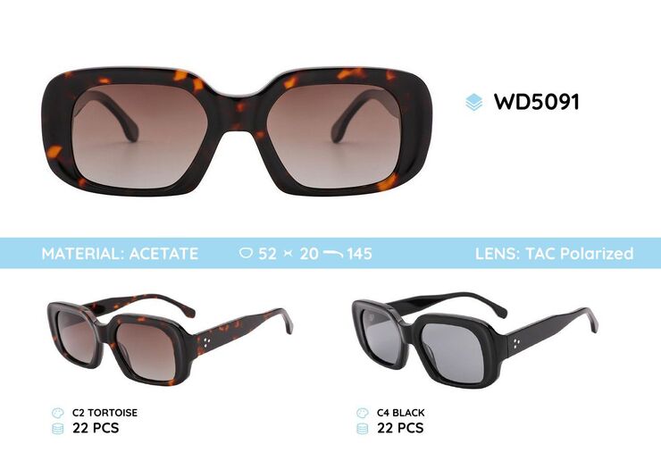 Plastic acetate frames polarized sunglasses WD5091