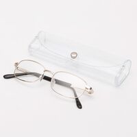 Очки металлические для чтения 032 со стеклянными линзами и футляром, от +1.00 до +6.00, РМЦ=62-64