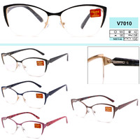 Очки женские металлические с флексами Vizzini V7010 диоптрии 0,75 до +4,00 (шаг 0,25)