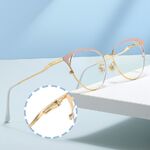 Очки металлические модные с защитой от синего света KY3037