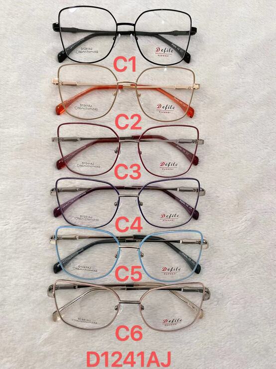 Metal frame for glasses with spring hinges Defile D1241AJ