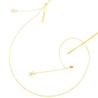 Gold-colored metal non-slip chain, with starfish pendant, for glasses and masks GL316