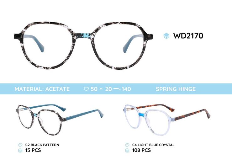 Plastic frames for glasses acetate material WD2170