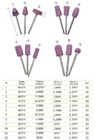 Набор сменных насадок для полировки ногтей из 12 штук