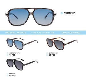 Солнцезащитные поляризационные очки в пластиковой оправе из ацетата с флексом WD8016