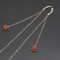 Металлическая нескользящая цепочка золотого цвета, c короной и стразами, для очков и масок GL349