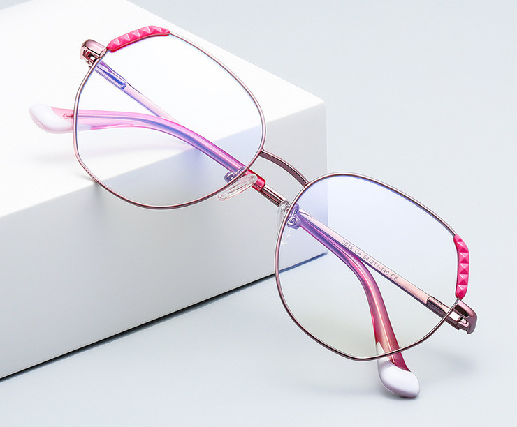 Оправа металлическая с линзами блю-блокерами 3015