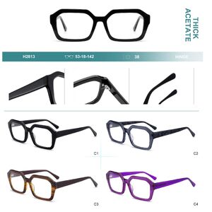 Plastic frames for glasses, thick acetate Big City H2813