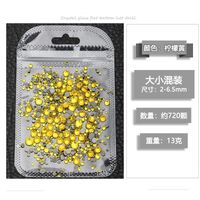 Set of rhinestones with flat bottom for decorating frames and glasses, 32 colors, size 2-6.5 mm, ~720 pcs. PD0002 