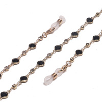 Золотая цепочка для очков с деформированным жемчугом GL1408