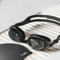 Swimming waterproof anti-fog goggles with earpugls, box, diopters from -1.50 to -6.00, YJ2017-YU