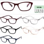 Ready-made plastic frame glasses for women Vizzini V8199, diopters from +1.00 to +4.00 (step 0.25)