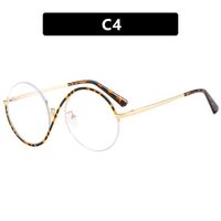 Очки металлические полуободковые женские с защитой от синего света 95929-PN