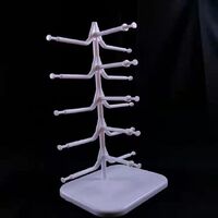 Plastic tabletop glasses stand for 5 slots 可拆卸001