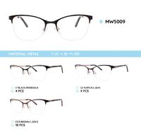 Оправа для очков металлическая женская полуободковая MW5009