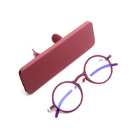 Plastic reading pince-nez glasses with case mobile phone mount 6013-支架, diopters from +1.00 to +3.50, RMC=62-64