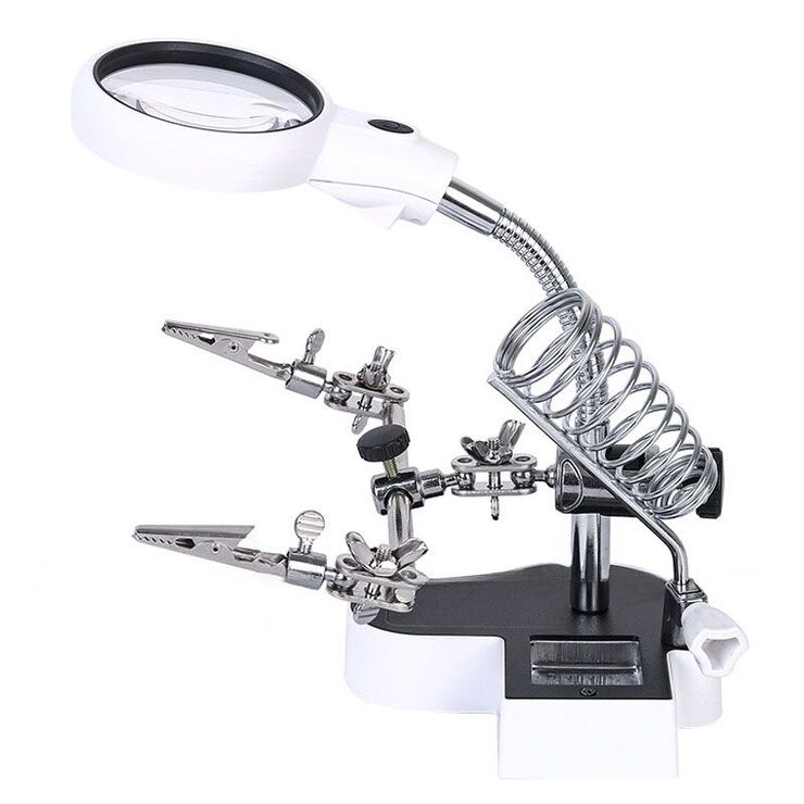 Tabletop magnifying glass with backlight 16126AC-XX, magnification: 4,5X, 11X