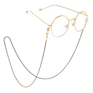 Black-colored metal non-slip chain, cooper snake 1,2 mm, for glasses and masks GL273