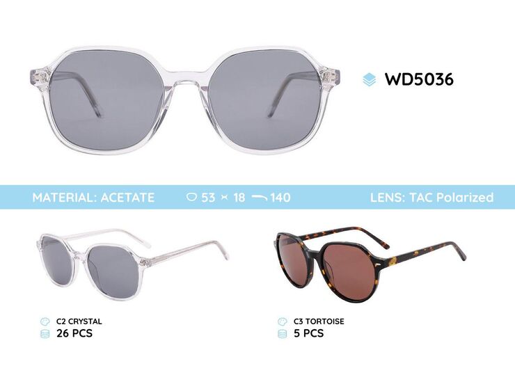 Acetate frames polaraized sunglasses WD5036