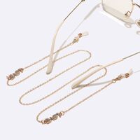 Металлическая нескользящая цепочка золотого цвета, со словом love со стразами, для очков и масок GL1455