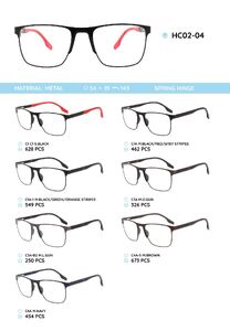 Металлическая оправа с дужками из материала TR-90 HC02-04