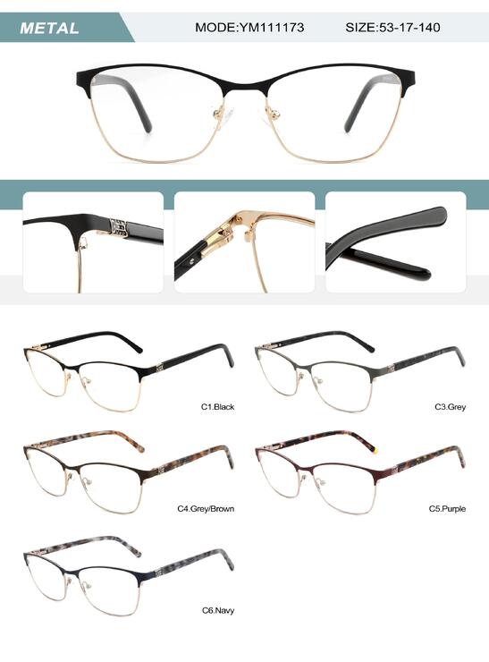 Оправа металлическая женская с флексом YM111173-DA