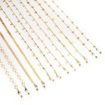 Металлическая нескользящая цепочка золотого цвета для очков и масок 8 видов GL1136111