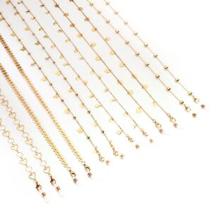 Metal gold color eyeglasses non-slip chain, 8 types GL1136111