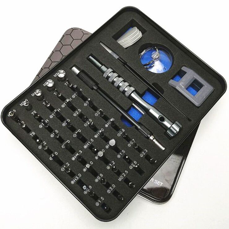 Universal screwdriver set, 54 items in one in a plastic case