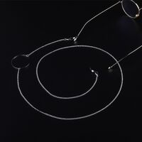 Gold-colored metal non-slip chain, with ring pendant, for glasses and masks GS032