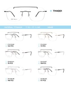 Оправа металлическая титановая безободковая TM4001